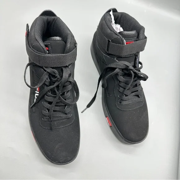 👉 Fila V-10 Lux High-Top Sneakers – Men’s Size 9 Black/Red/White New in Box